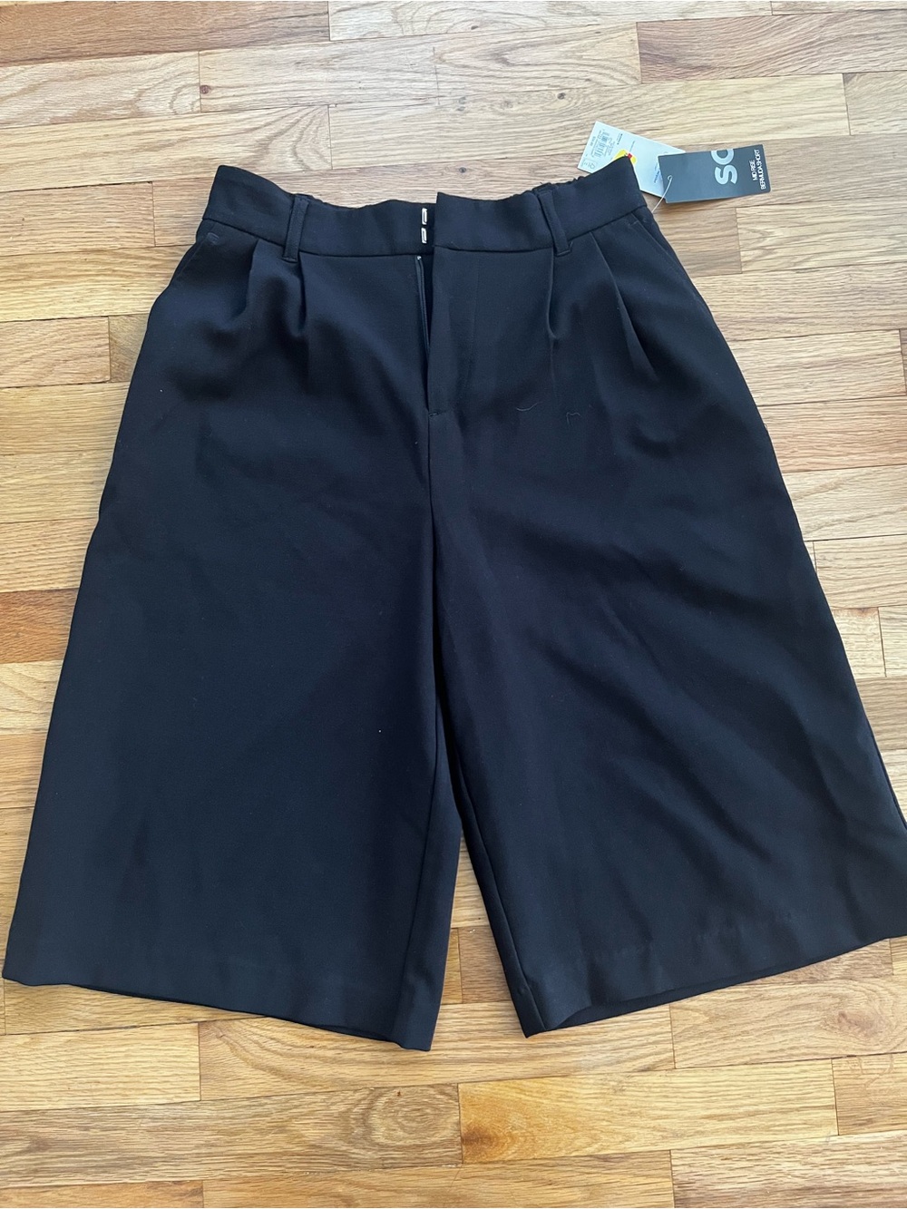 SO Black High-Waist Tailored Bermuda Shorts